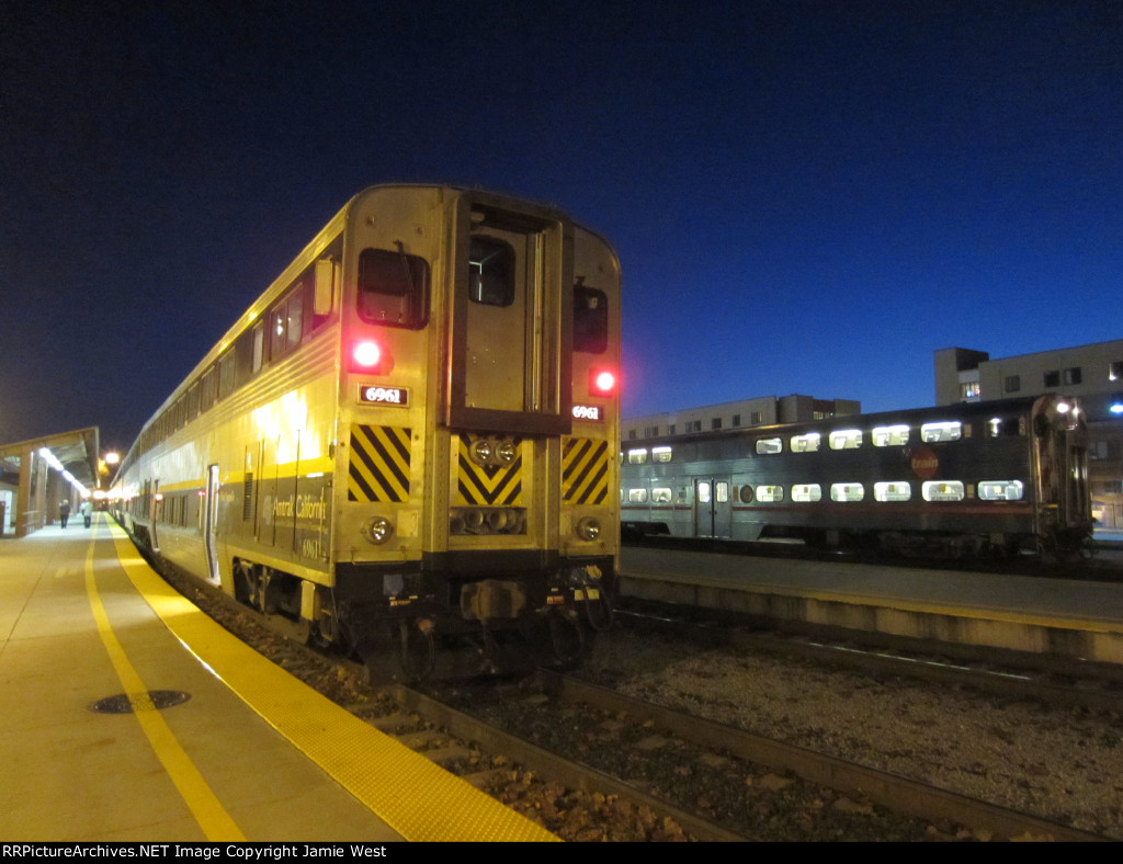 Amtrak and Caltrain at Night